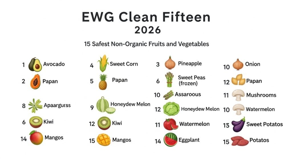 Clean Fifteen 2026: Which Produce Is Safe Non-Organic?