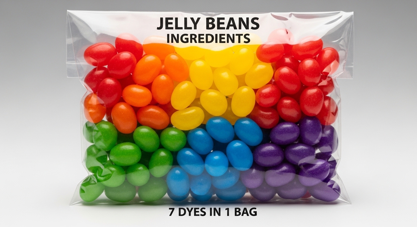 Jelly Beans Ingredients 7 Dyes in 1 Bag