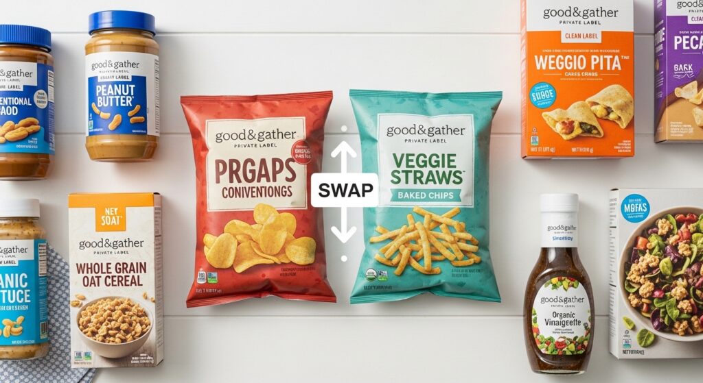 affordable clean label food swaps at Target Good and Gather private label