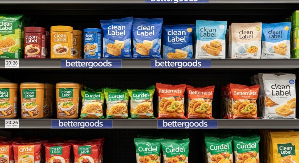clean label snacks walmart bettergoods shelf display 2026